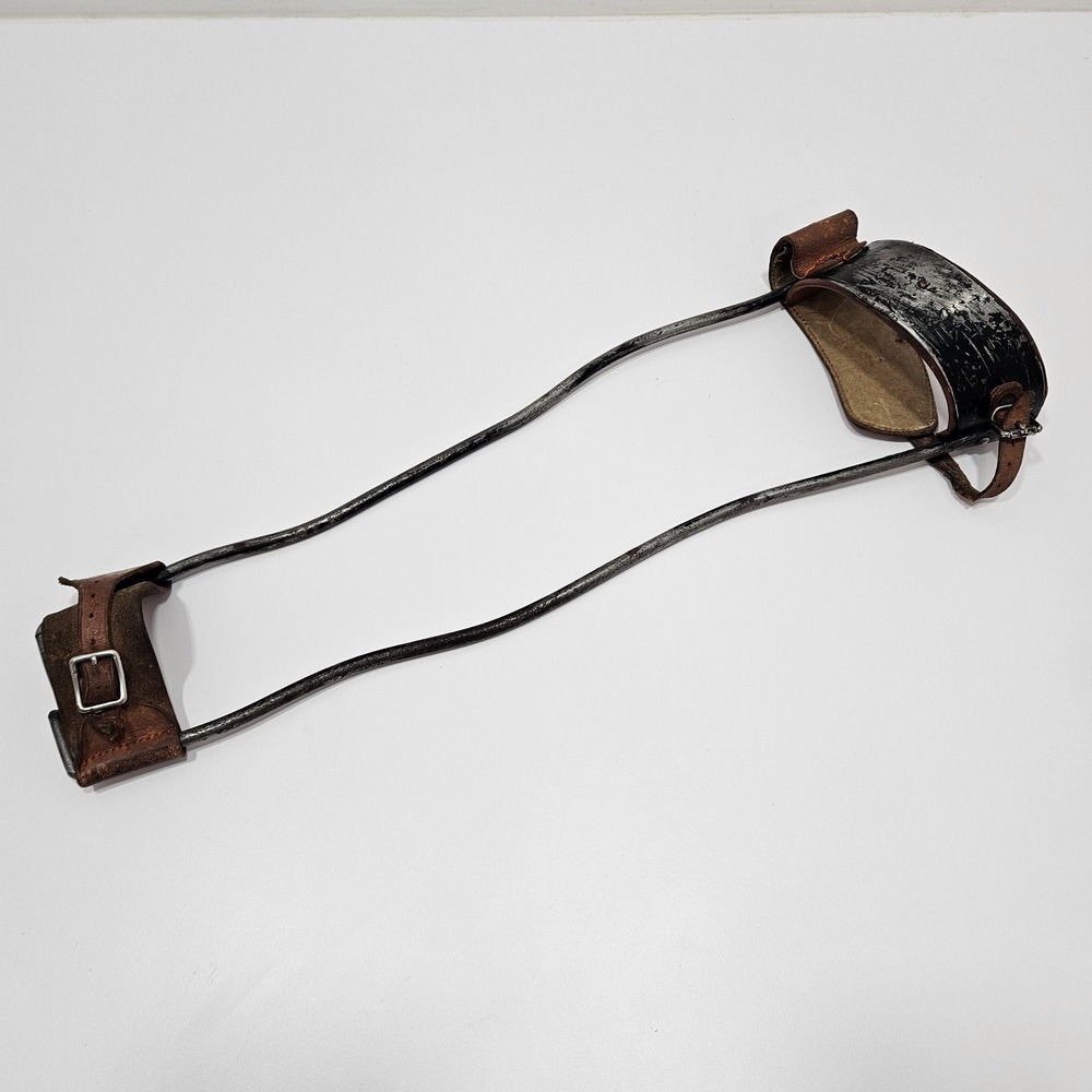 Vintage Antique Kids Leg Brace- Leather and‎ Metal- Polio Hand made